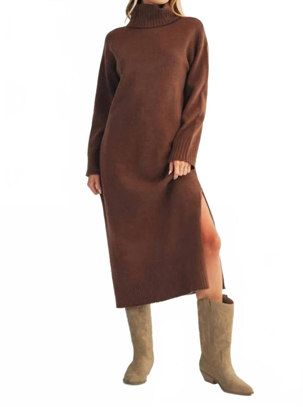 NEW JODIFL women's foliage dress in brown